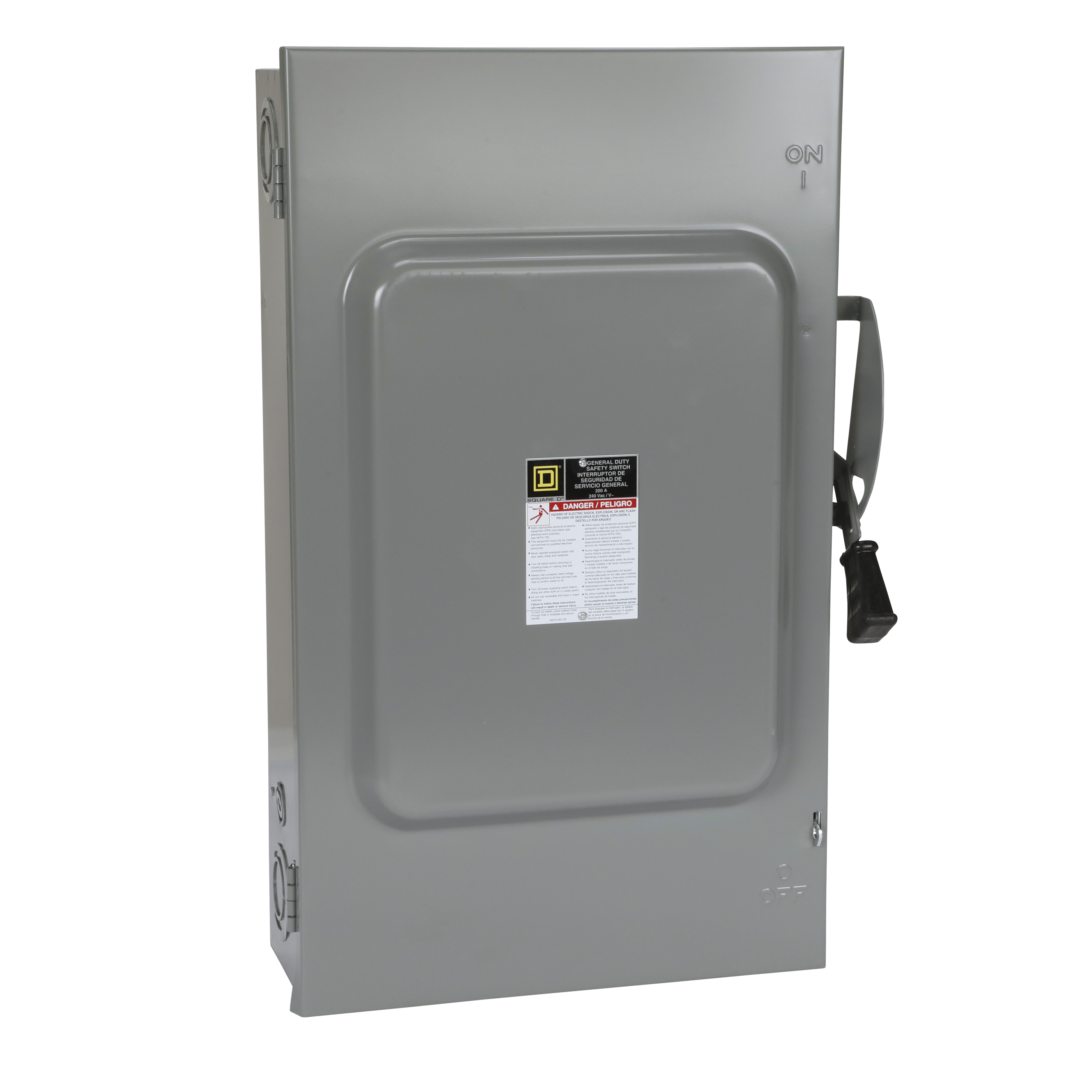 Interruptor de Seguridad Squere D 200A 3 Polos 240V | D324N NEMA 1 con portafusibles