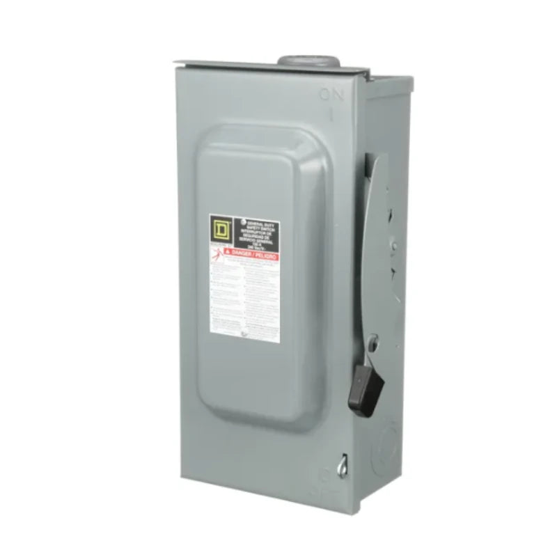 DU323RB Interruptor de seguridad sin porta fusibles Square D de 100A 3 polos 240V NEMA3R