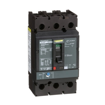 JDL36225 Interruptor termomagnético PowerPacT J, de 225A, 3 polos, 14kA a 600V, zapatas