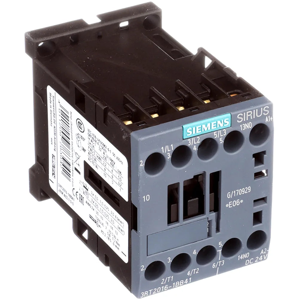 Contactor de potencia Siemens 3RT20161BB41