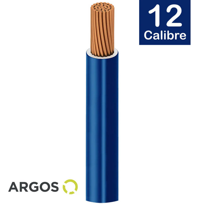 Cable Argos THW #12 Azul Caja con 100 mts