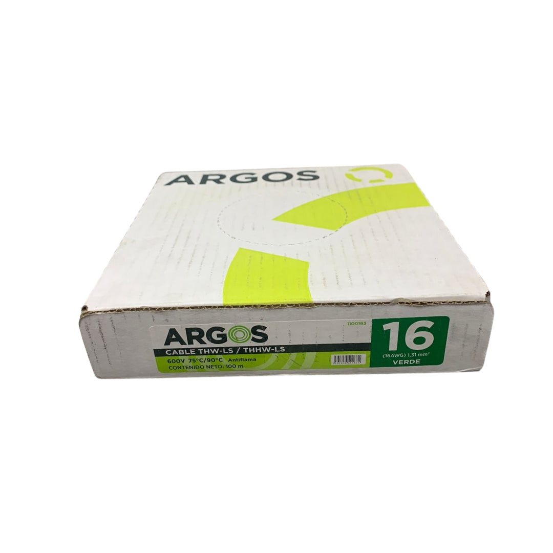 Cable Argos THW #16 Verde Caja con 100 mts