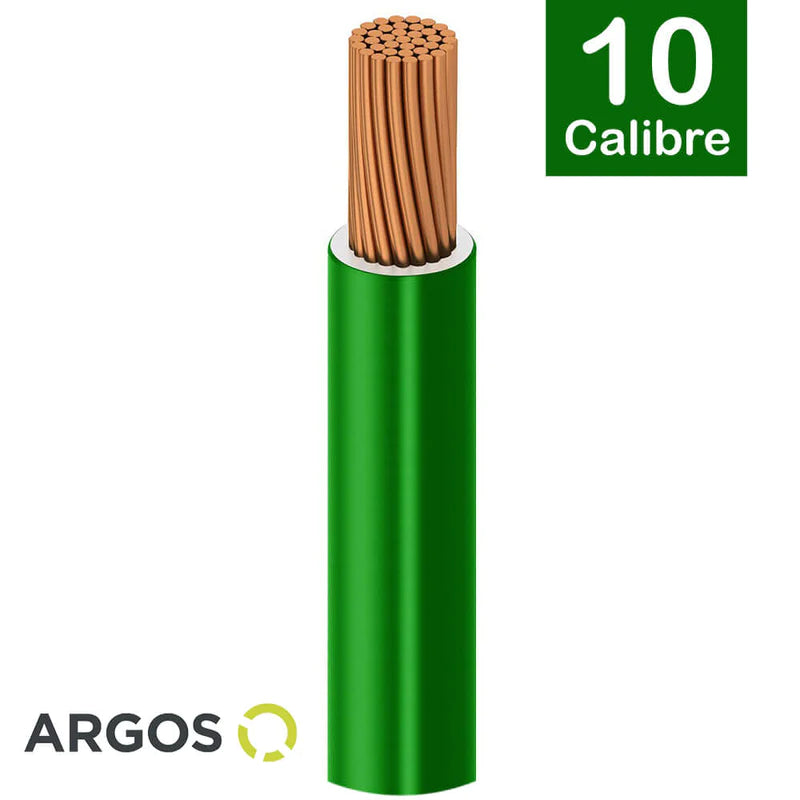 Cable Argos THW #10 Verde Caja con 100 mts