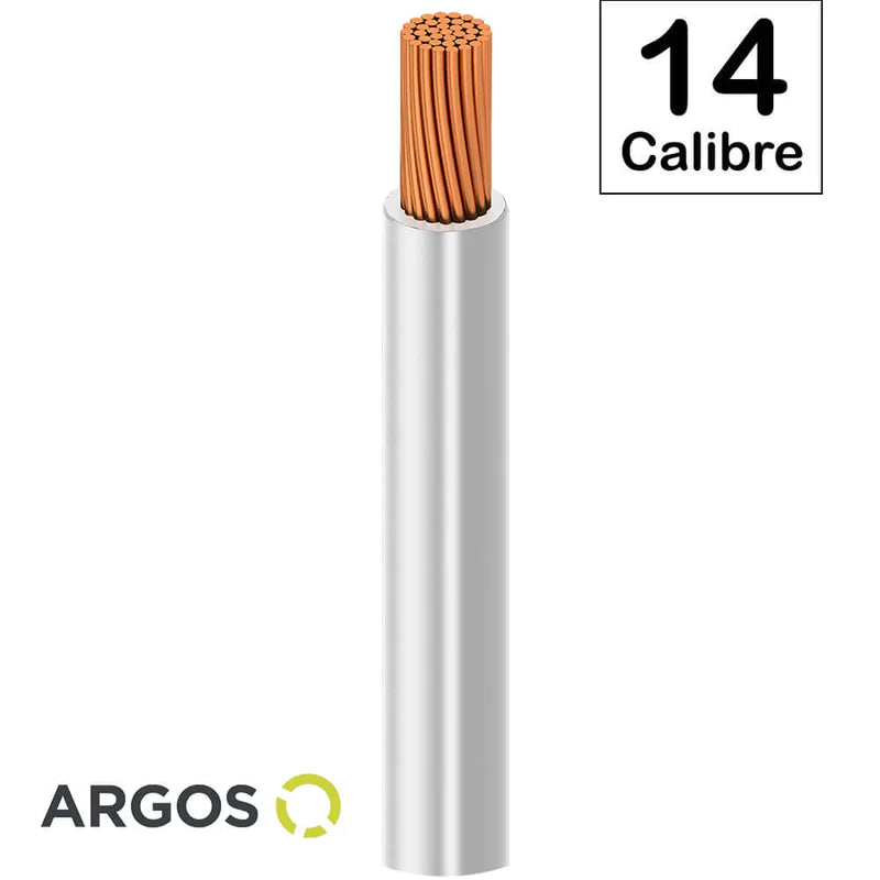 Cable Argos Thw #14 Blanco Caja con 100 mts