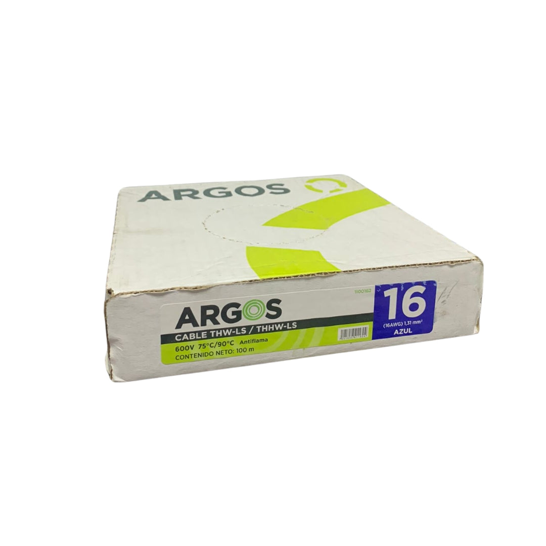 Cable Argos THW #16 Azul Caja con 100 mts