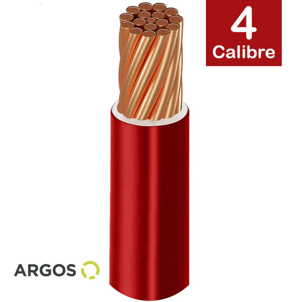 Cable Argos THW #4 Rojo Caja con 100 mts