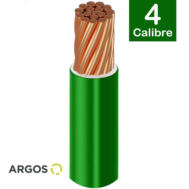 Cable Argos THW #4 Verde Caja con 100 mts