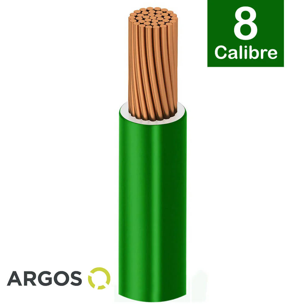 Cable Argos Twh #8 Verde Caja con 100 mts