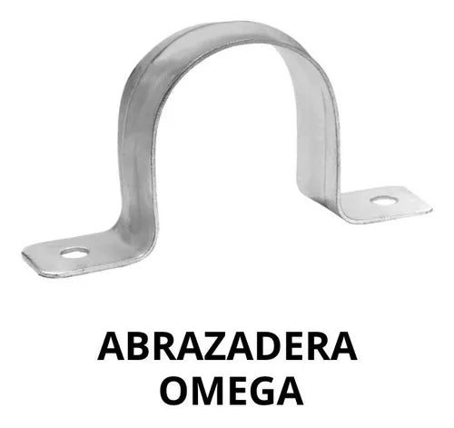 Abrazadera omega para tubo rígido 1 1/2" bolsa 35 pz