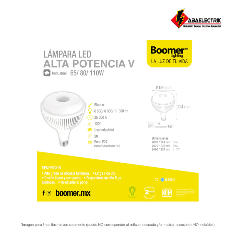 Foco Industrial Alta Potencia Power V