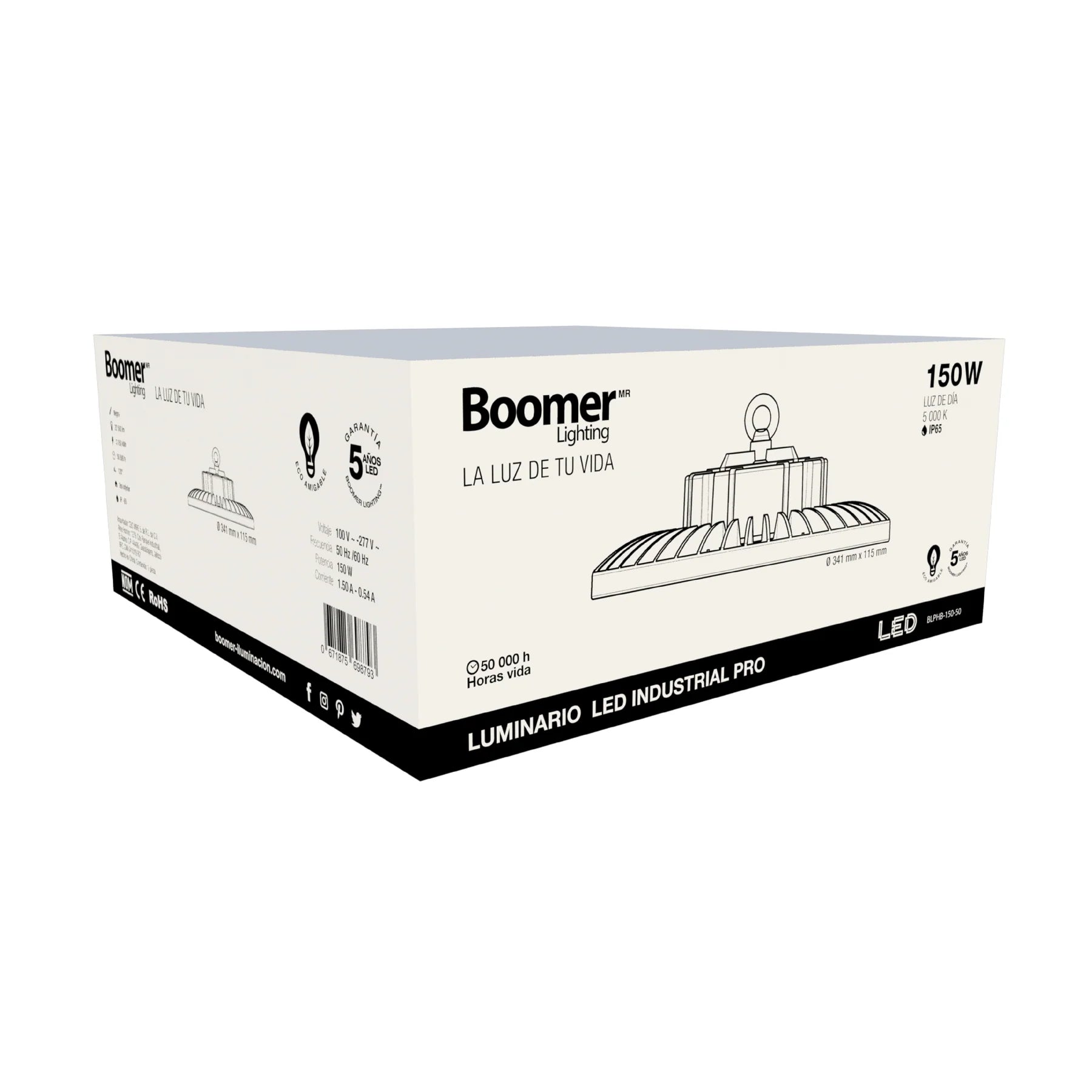 Luminario LED Highbay 150W 5000K Boomer