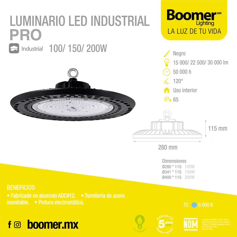 Luminario LED Industrial Pro 200W 5000K