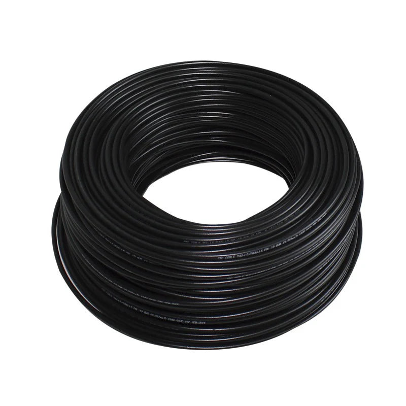 Cable THW #8 Negro rollo con 100 mts