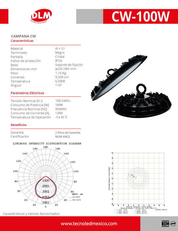 Lampara Campana Industrial CW 100W