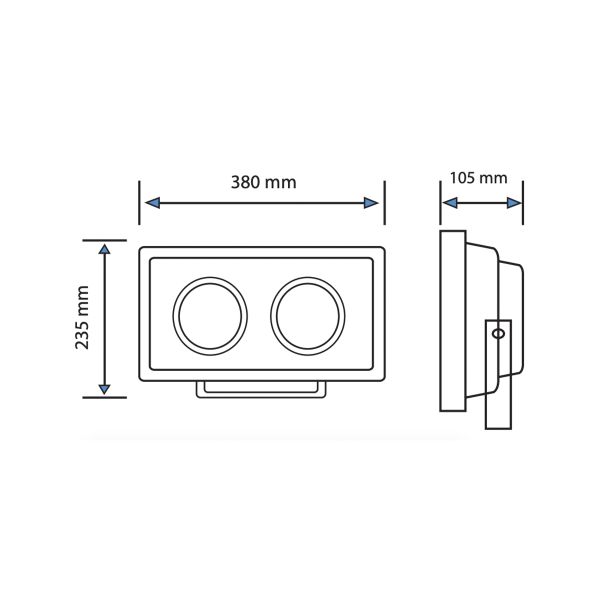 Reflector Antivandálico IP65 100W LED CO