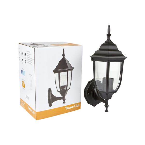 Lámpara de Pared Arbotante Tipo Farol Exterior, Potencia Máx. 60 W, Base E27