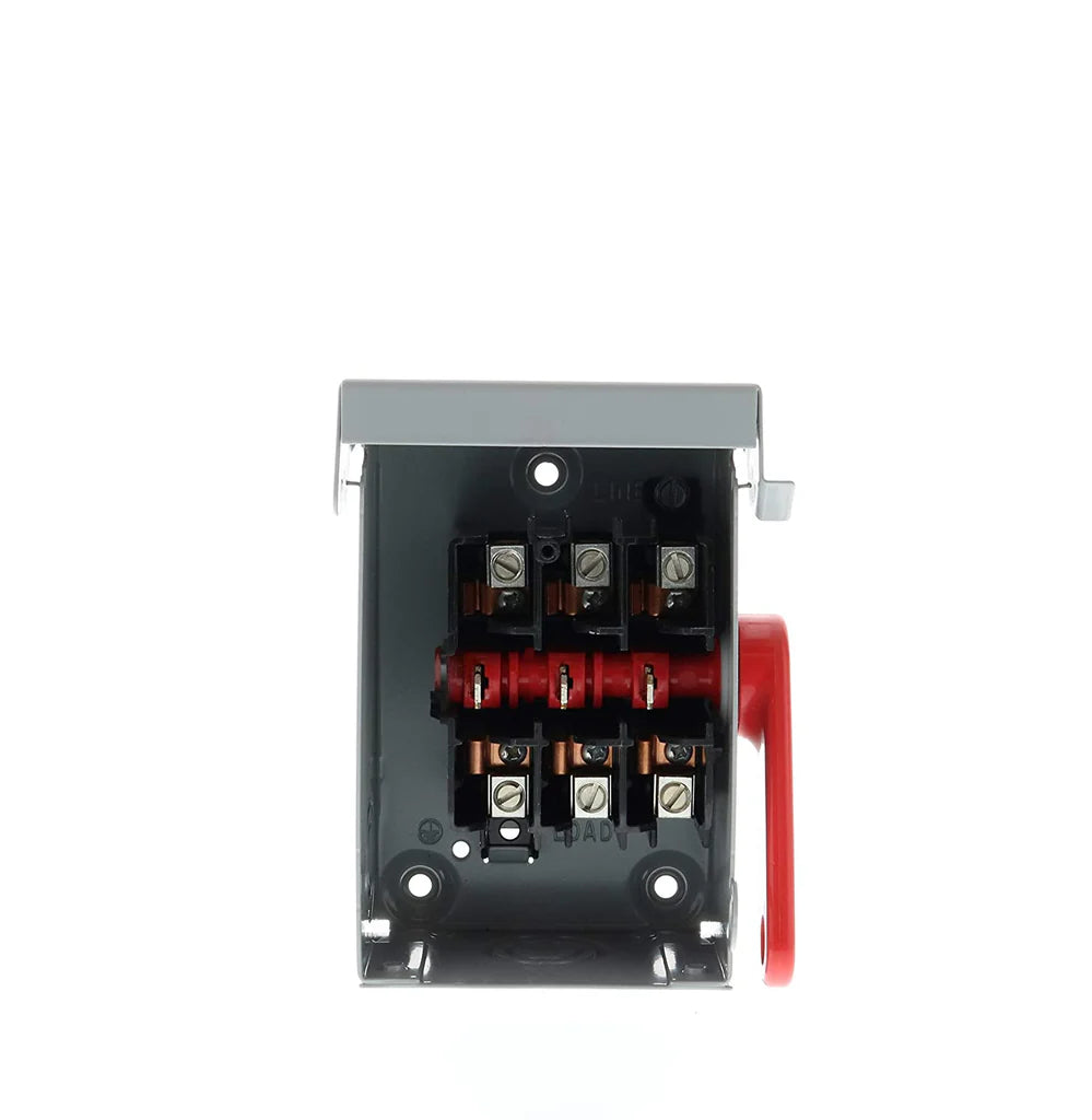 INTERRUPTOR DE SEGURIDAD 2 X 30A 240V NEMA 1 S/PORTA FUSIBLE