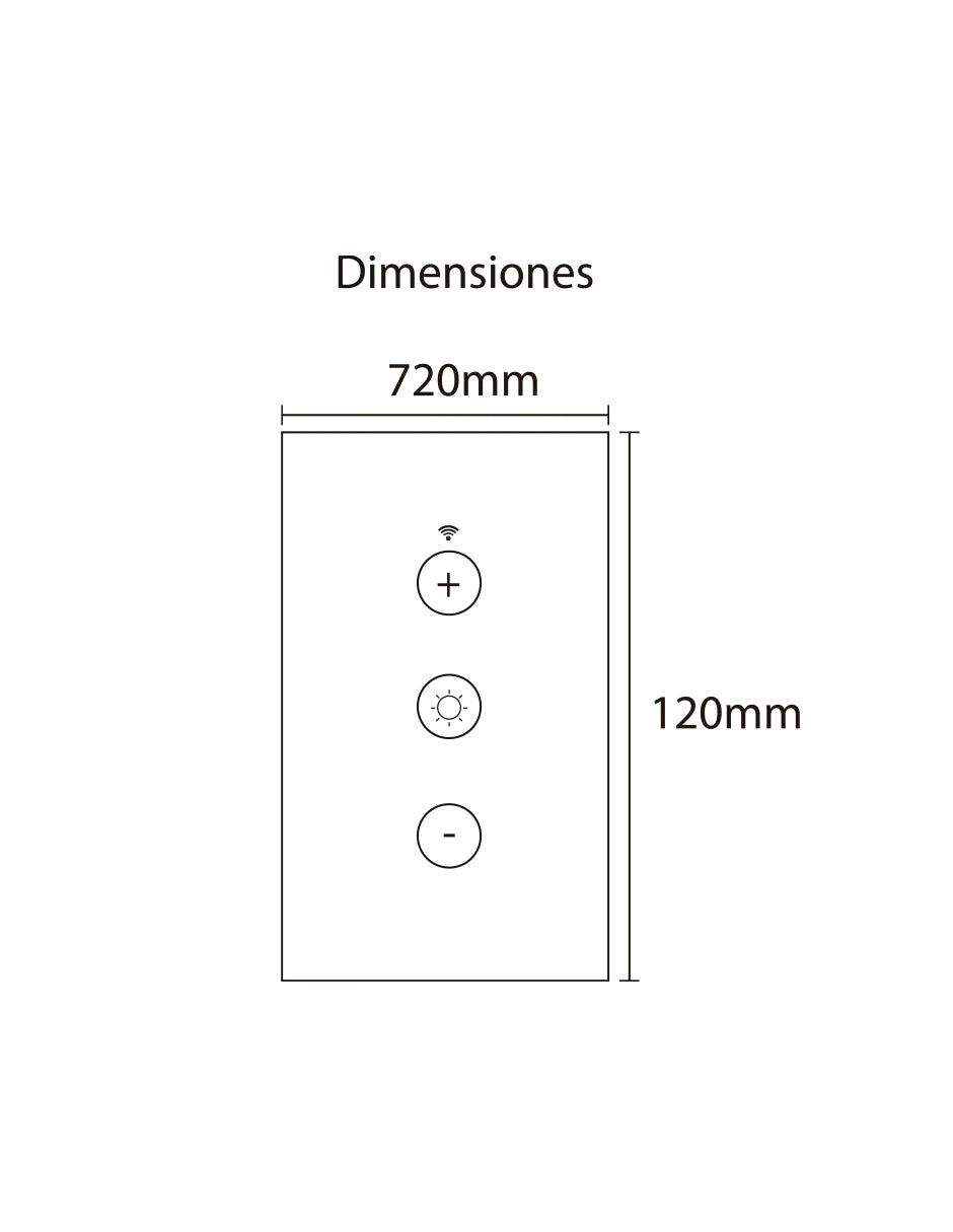 Interruptor Wifi Atenuable Blanco
