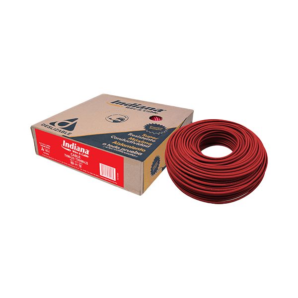 Cable Indiana THW #8 Rojo caja con 100 mts