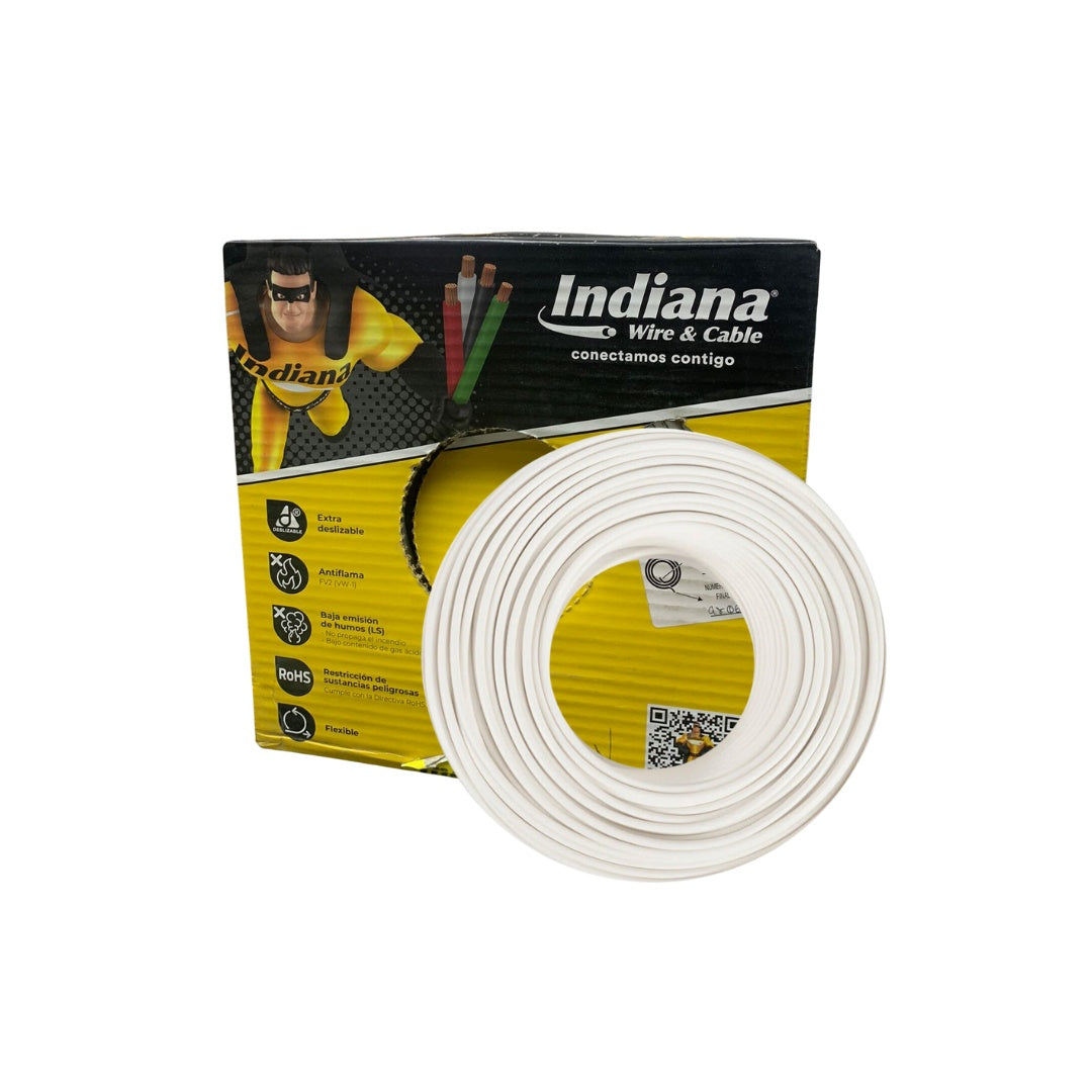 Cable Indiana THW #10 Blanco Caja con 100 mts