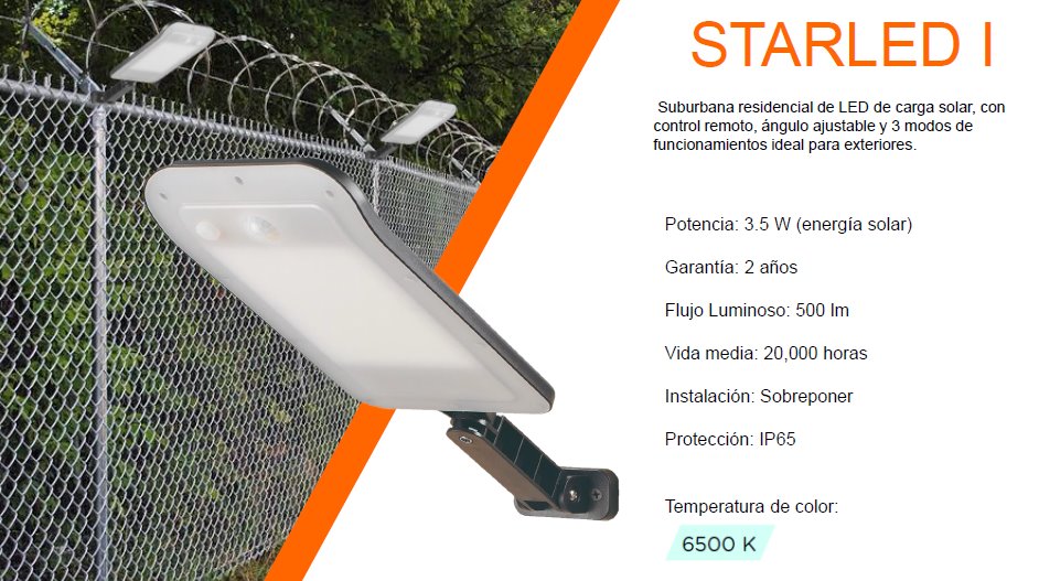 Luminaria Solar mini ajustable con control Rem