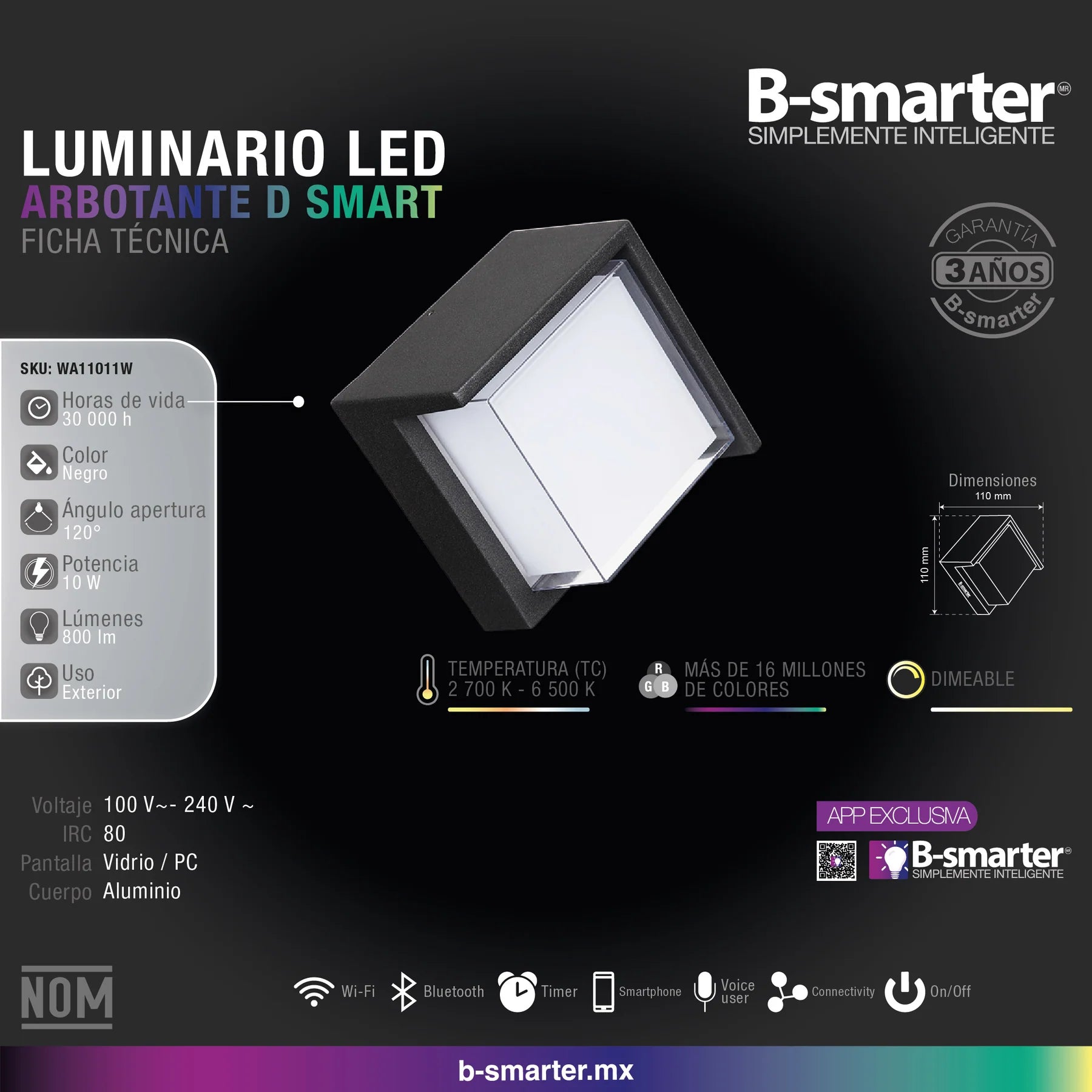 Luminario LED Smart arbotante D