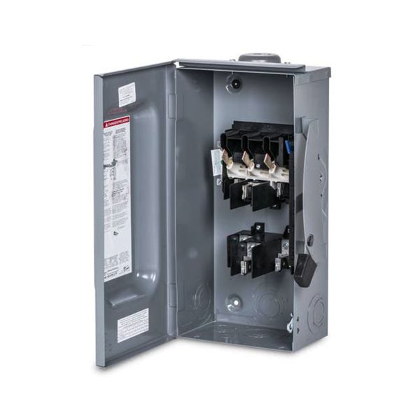 D323NRB Interruptor de seguridad con porta fusibles Square D de 100A, 3 polos, 240V, NEMA3R, neutro