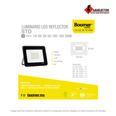REFLECTOR LED STD 10W 6500 K